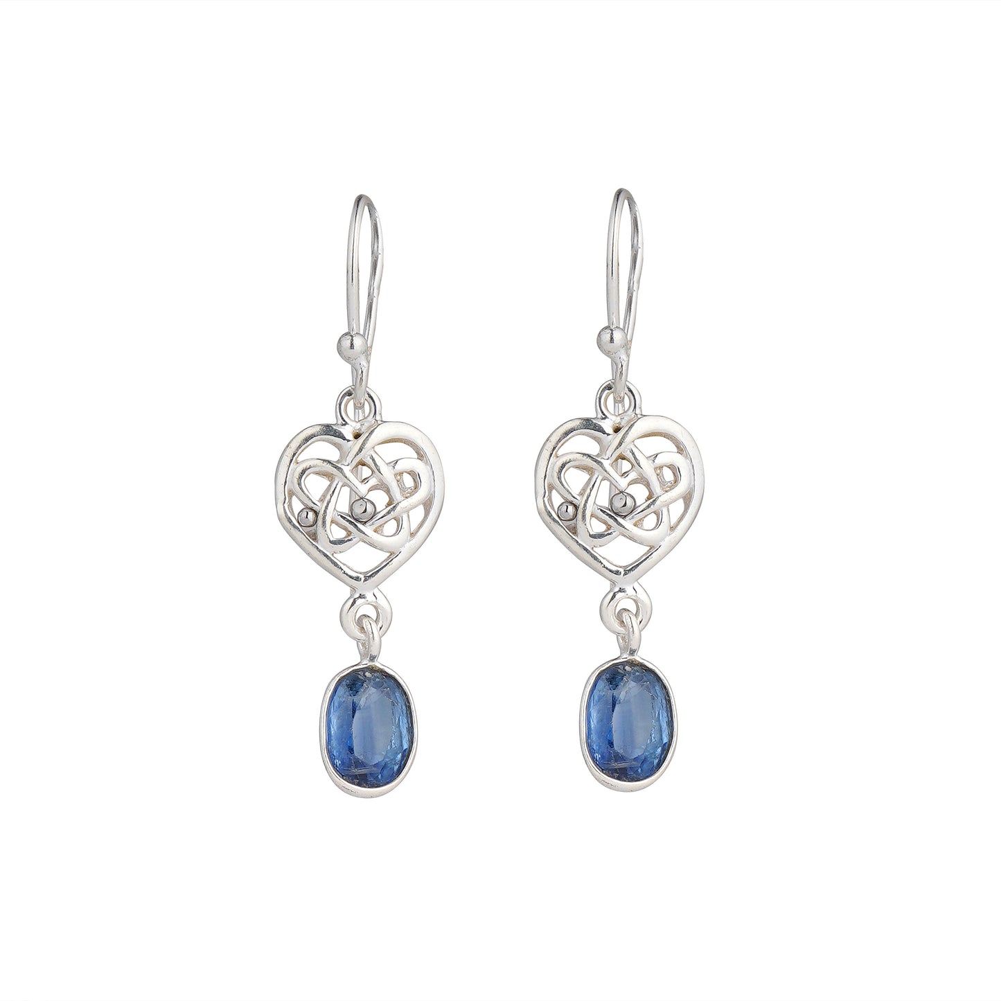 925 Sterling Silver Earrings - Kyanite stone