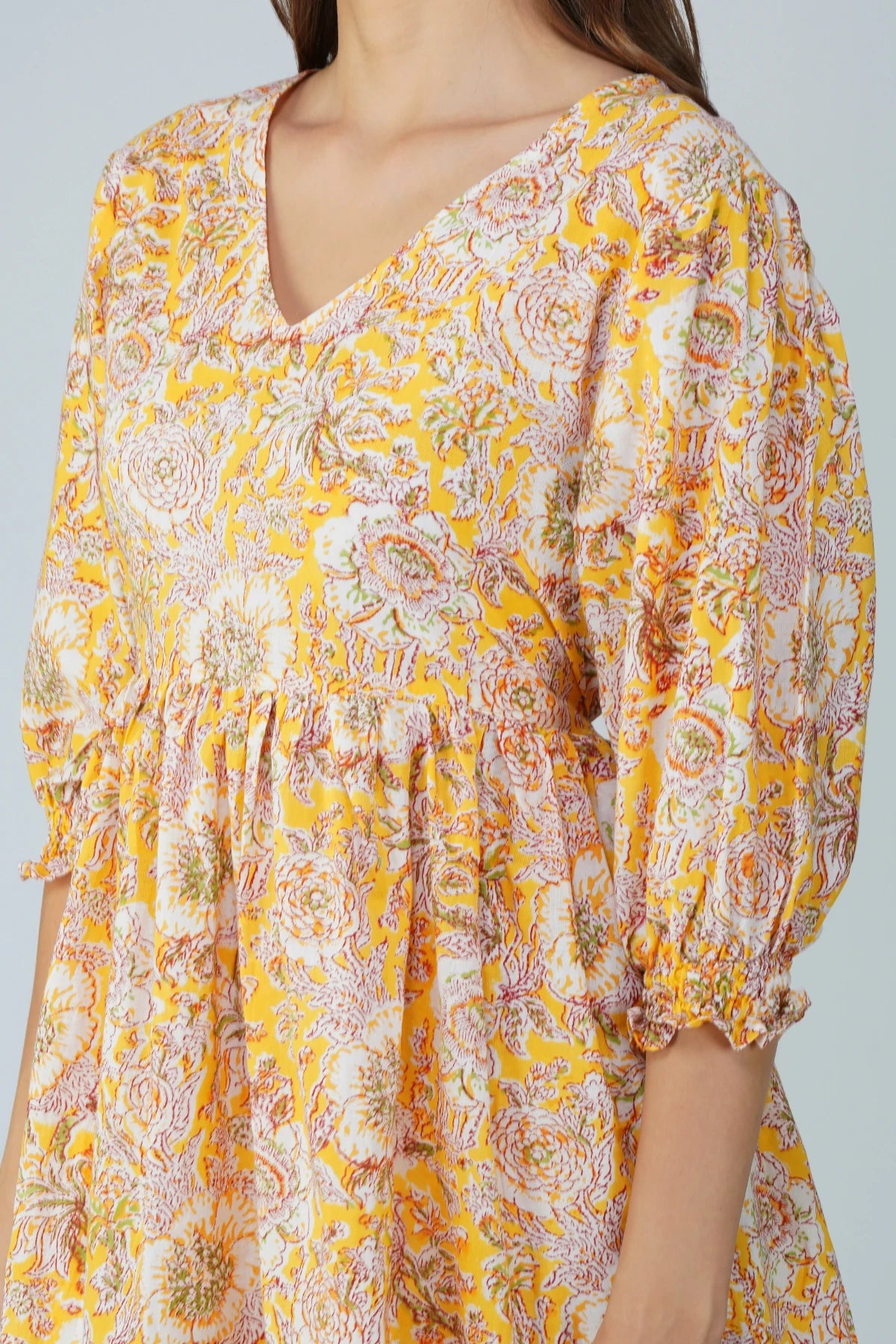 Maria Mini Dress - Yellow