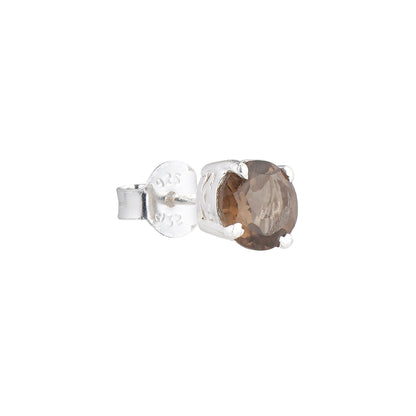 925 Sterling Silver Stud Earrings - Topaz Stone