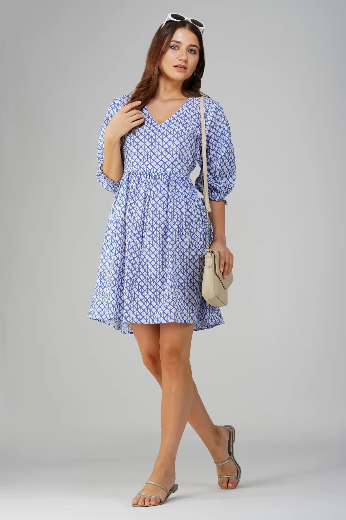 Celestine Mini Dress - Blue