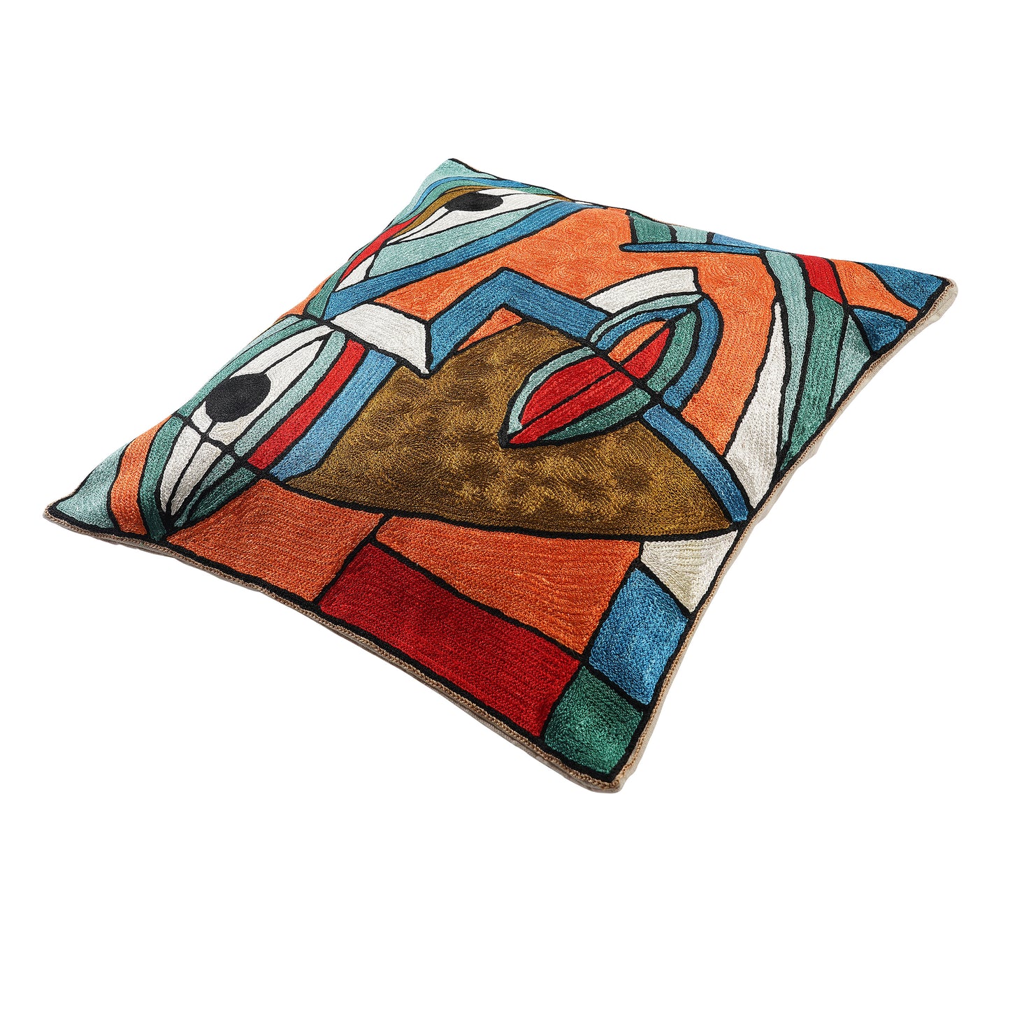 Hand Embroidered Cushion Cover - Picasso