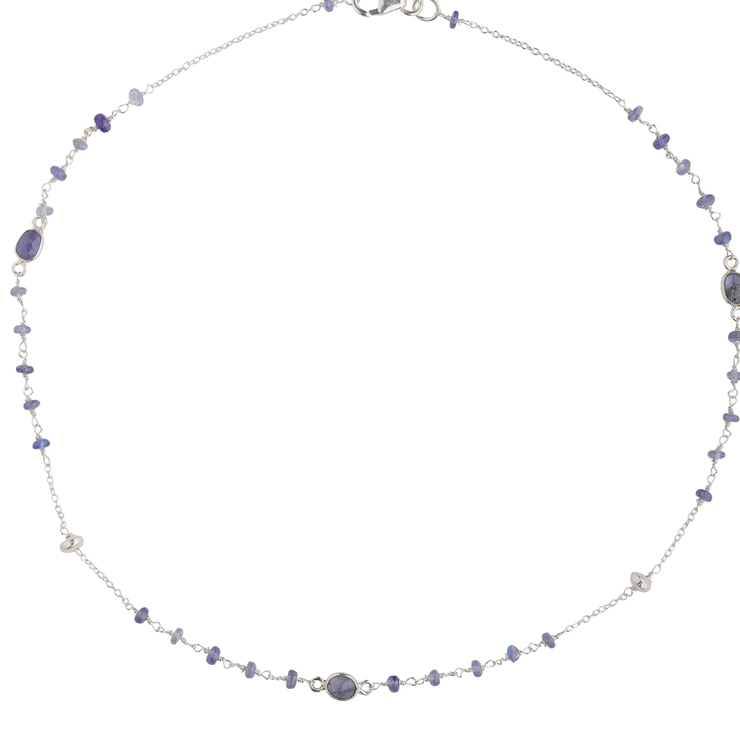 925 Sterling Silver Necklace - Tanzanite Stone