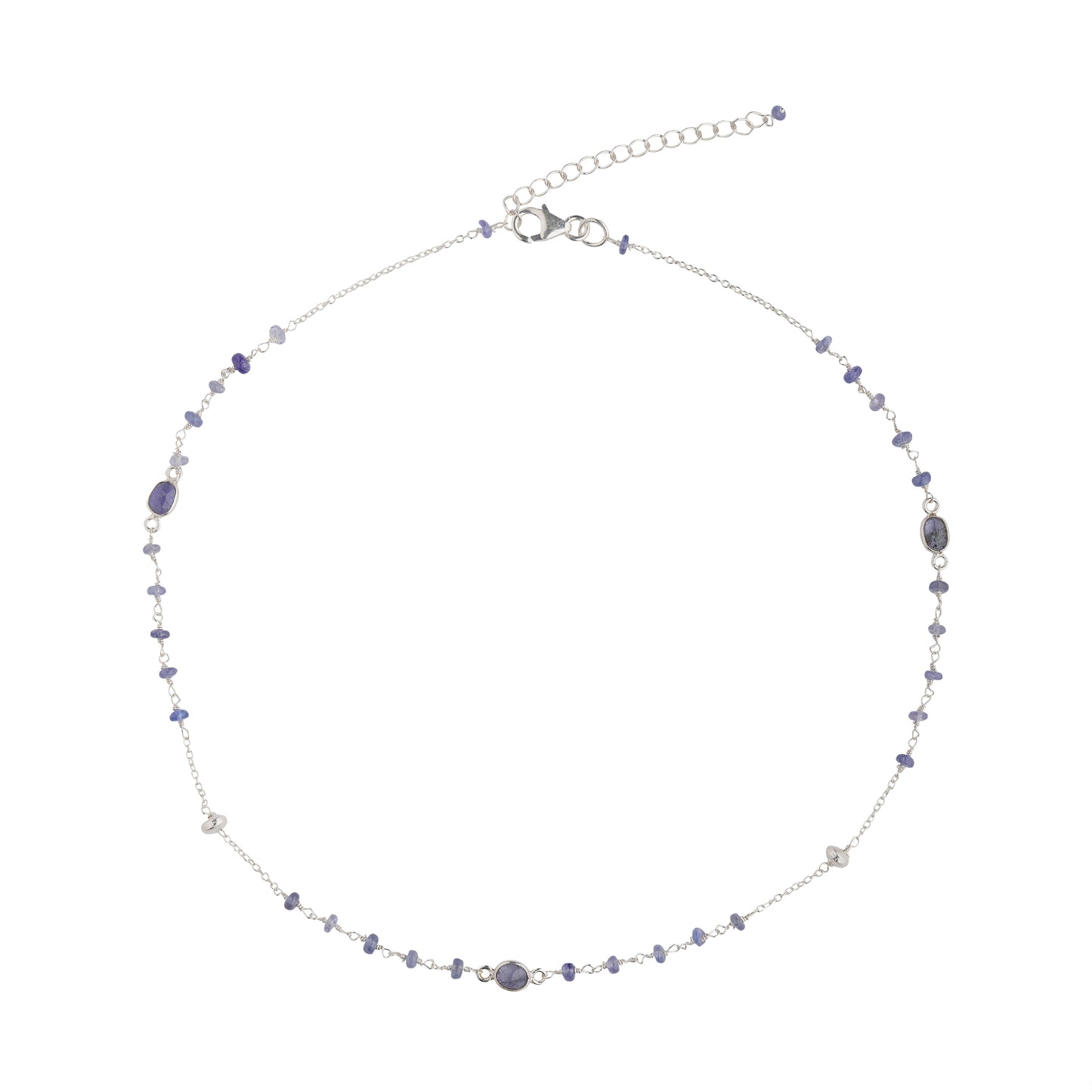 925 Sterling Silver Necklace - Tanzanite Stone