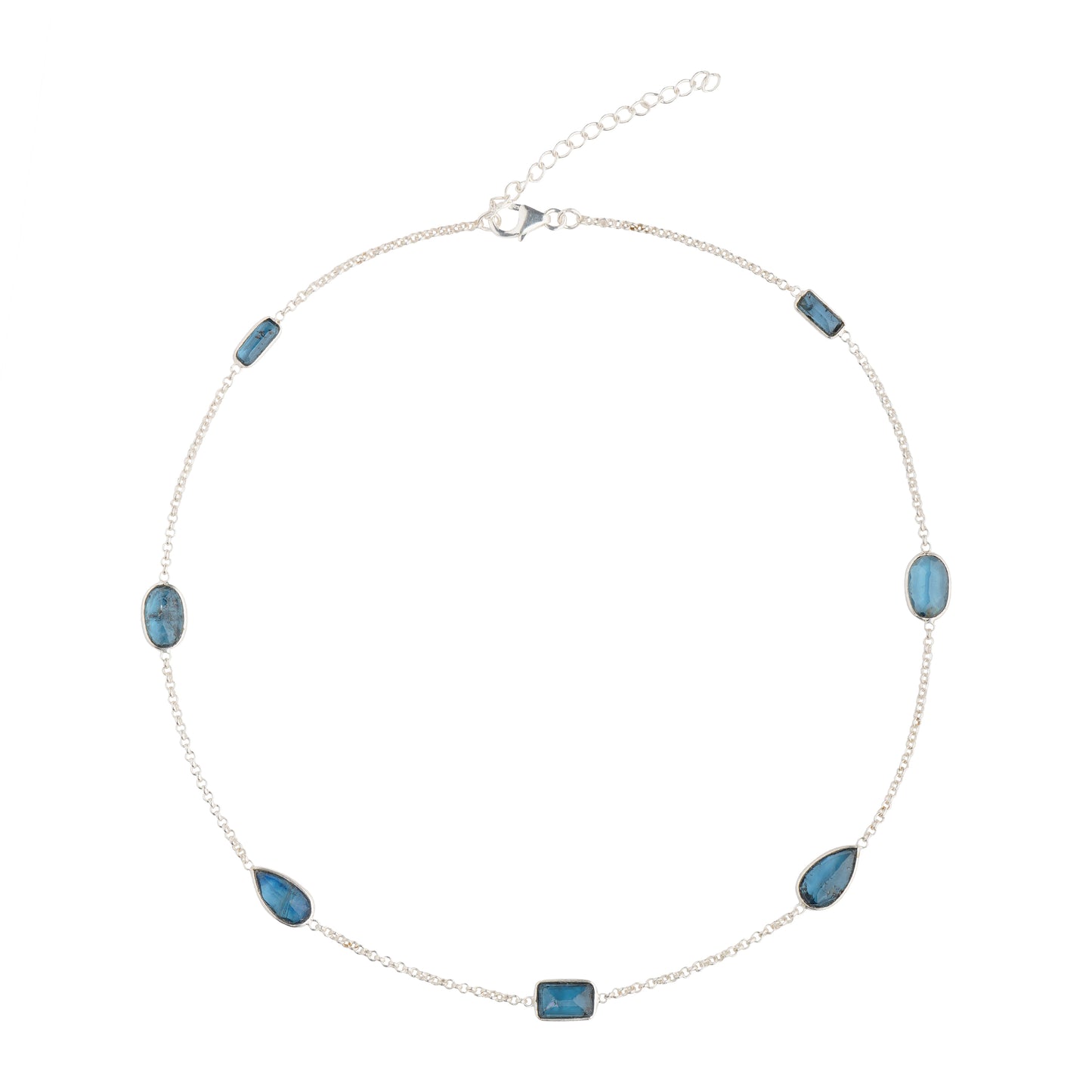 925 Sterling Silver Necklace - Kyanite Stone