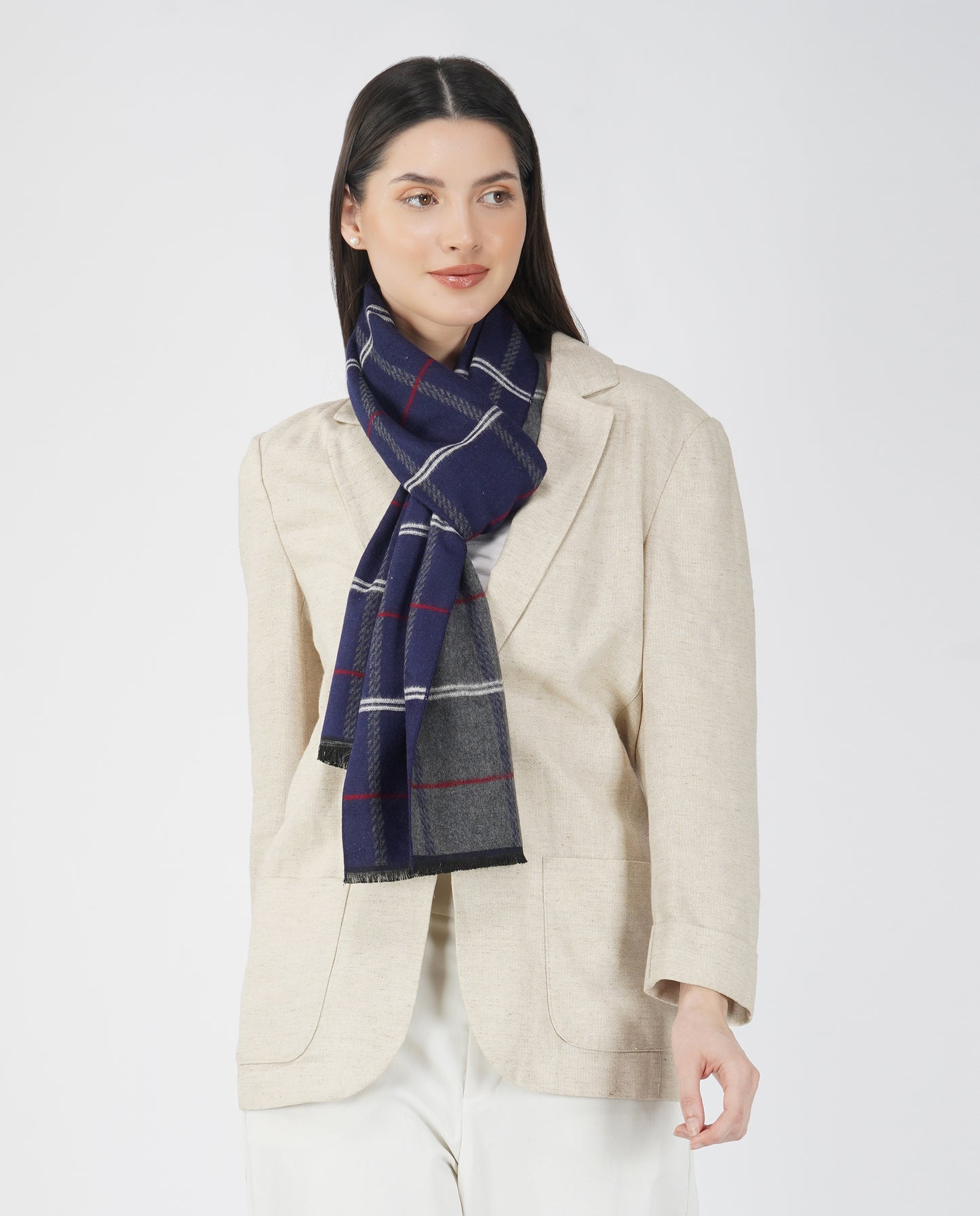 Casually Professional Wool Blend Scarf - Unisex Scarf