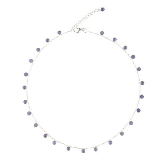 925 Sterling Silver Necklace - Tanzanite Stone