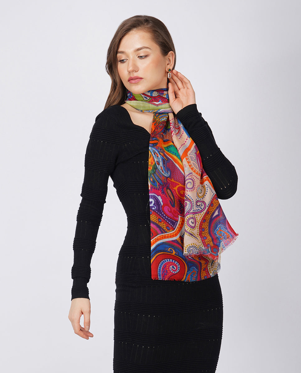 Multi Hues Wool Wrap