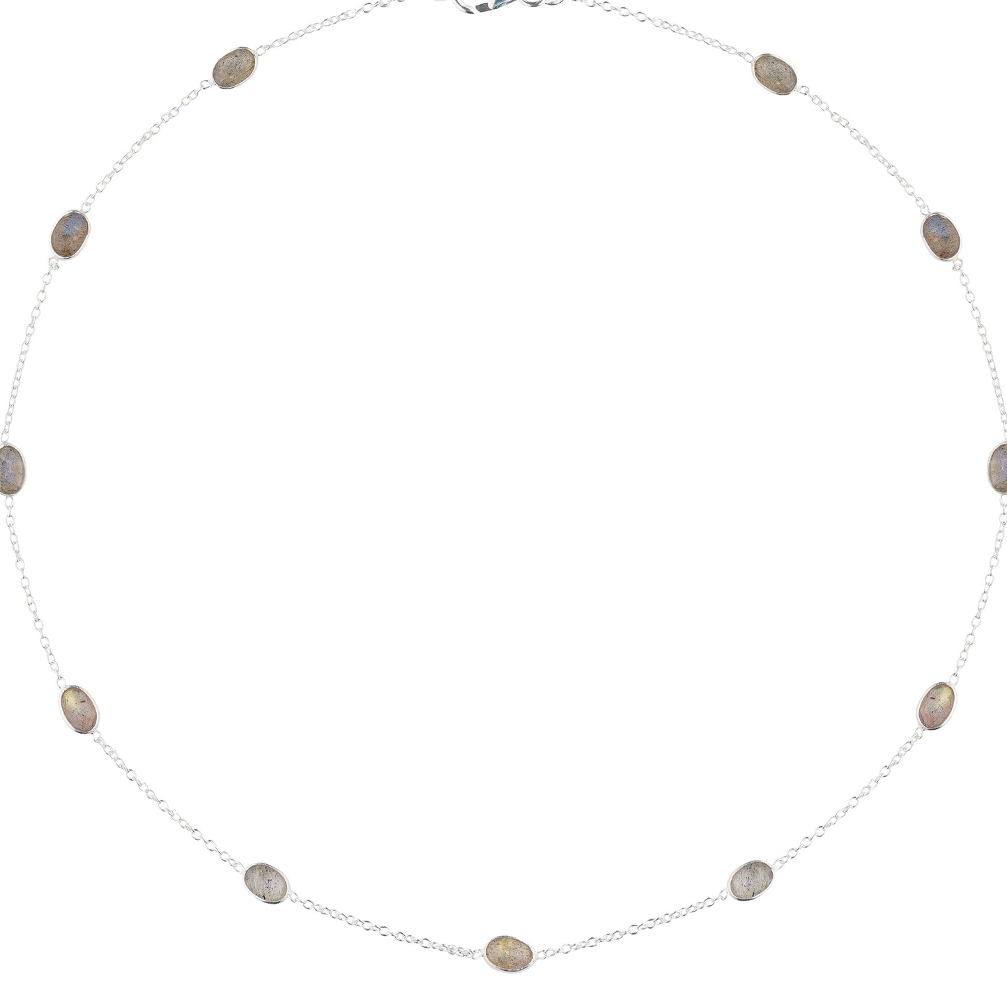 925 Sterling Silver Necklace - Mix Cut Stone