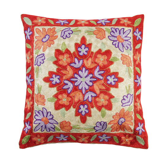 Hand Embroidered Cushion Cover - Classic