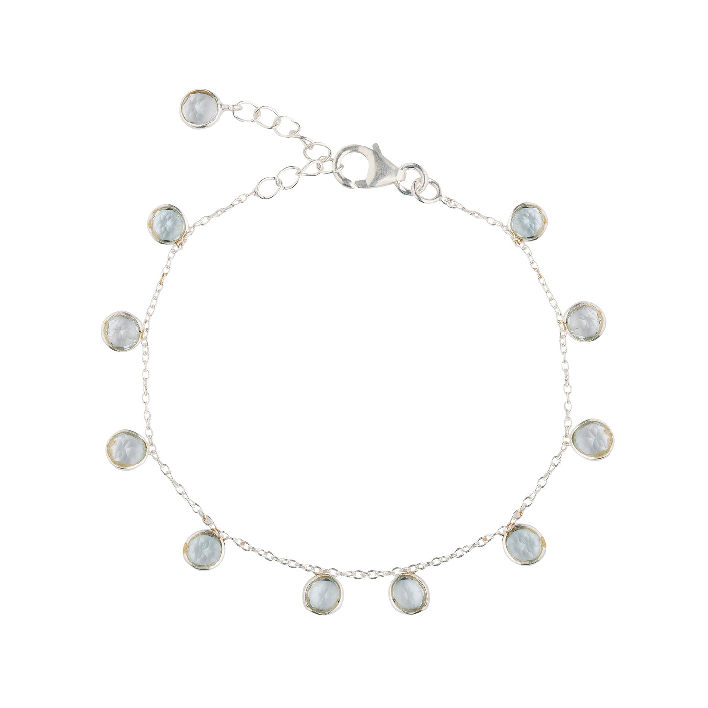 925 Sterling Silver Bracelet - Aquamarine Stone