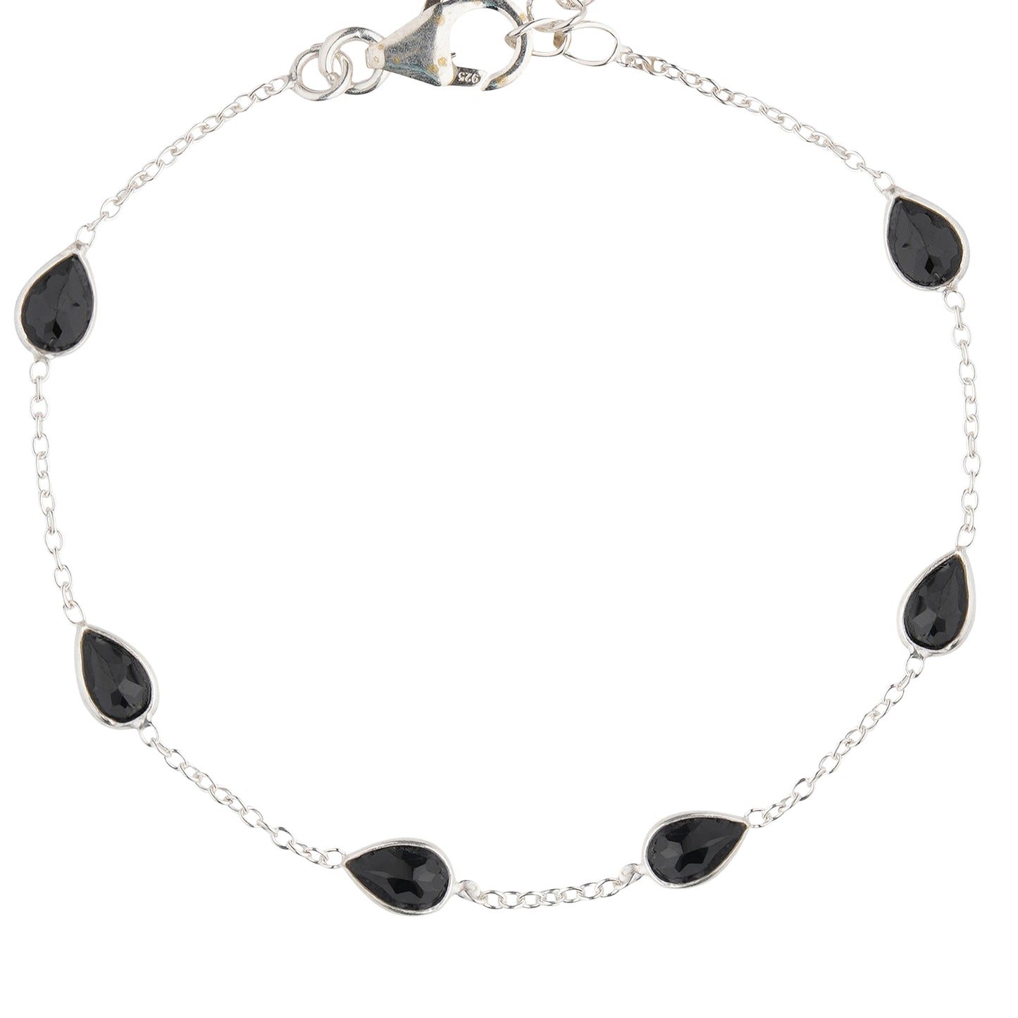 925 Sterling Silver Bracelet - Black Onyx Stone