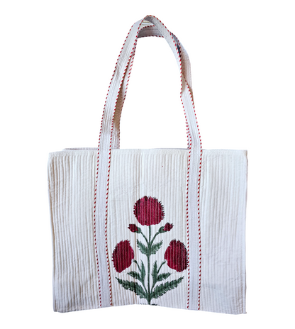 Armeria Quilted Cotton Tote Bag