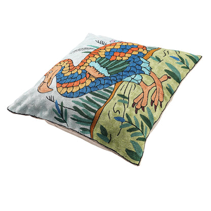 Hand Embroidered Cushion Cover - Bird