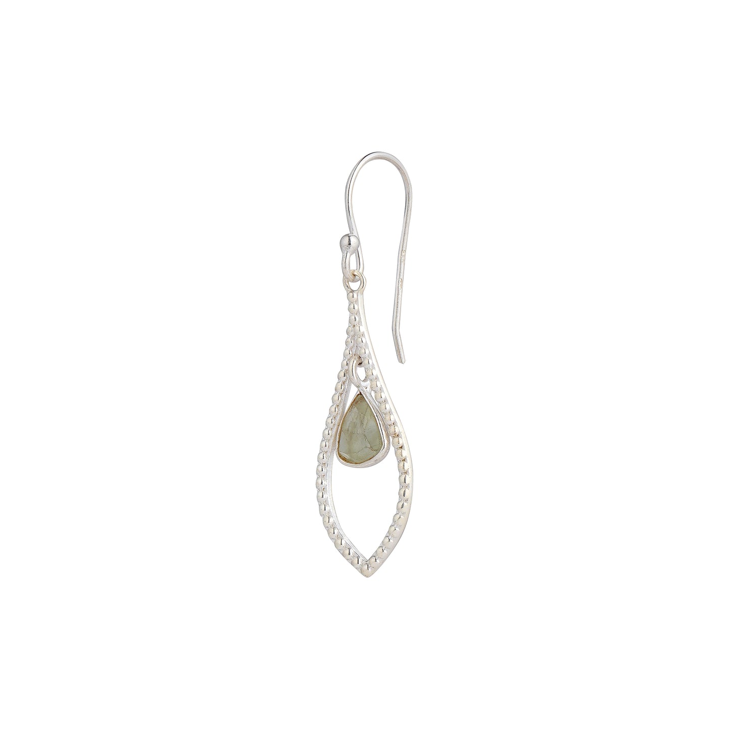 925 Sterling Silver Earrings - Green Amethyst