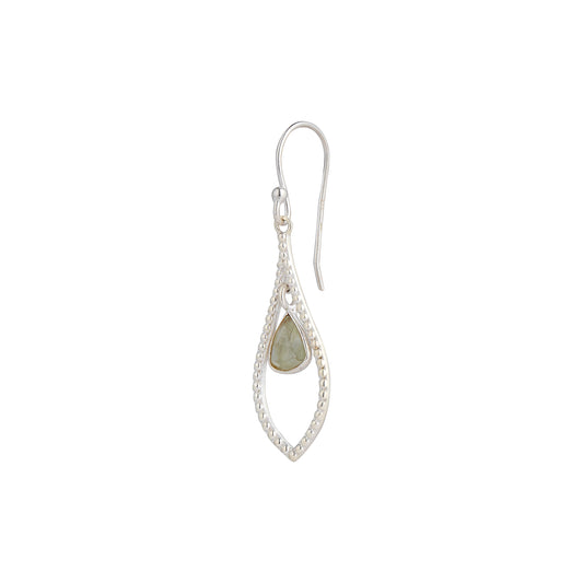 925 Sterling Silver Earrings - Green Amethyst