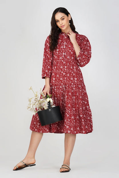 Aurora Cotton Midi Dress