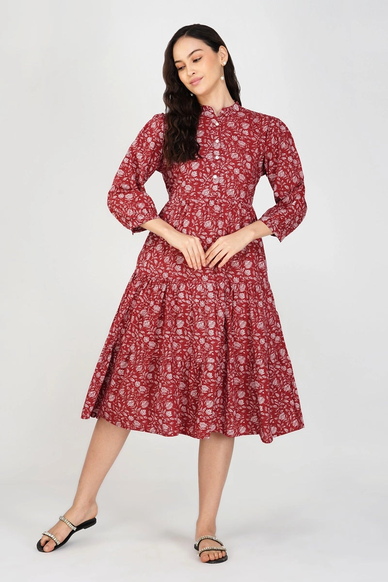 Aurora Cotton Midi Dress