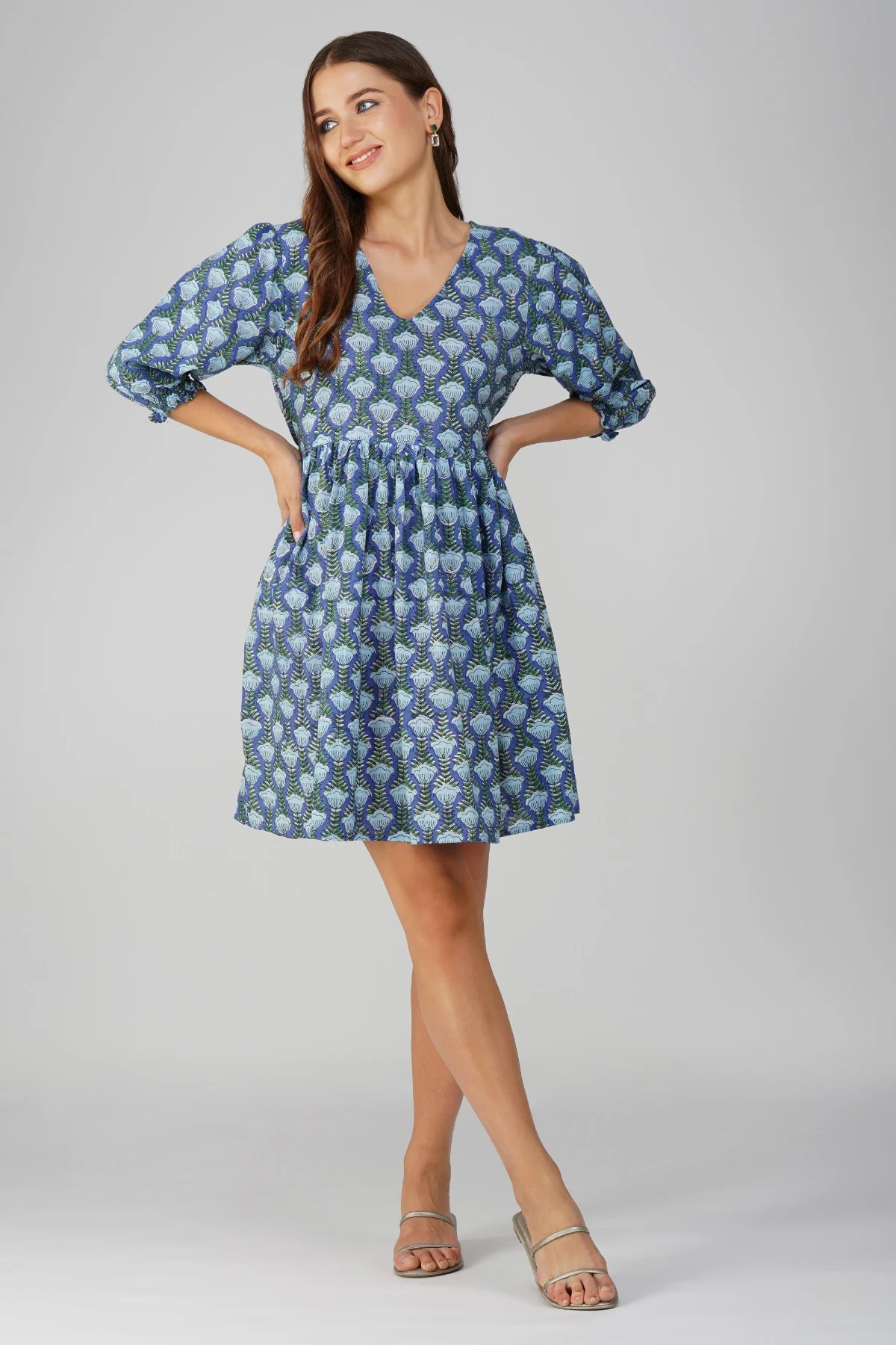 Belle Mini Dress - Blue