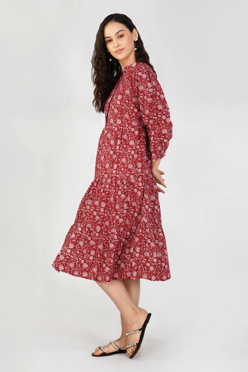 Aurora Cotton Midi Dress