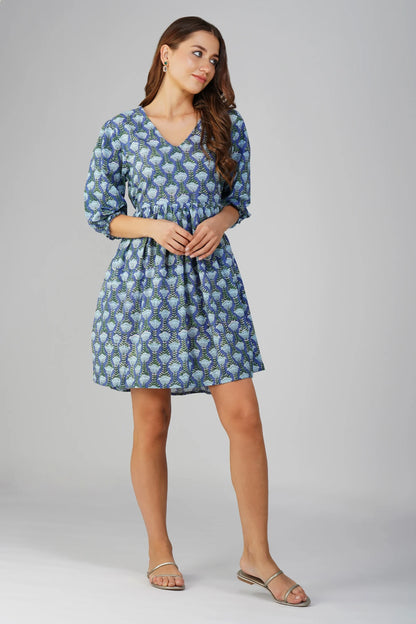 Belle Mini Dress - Blue