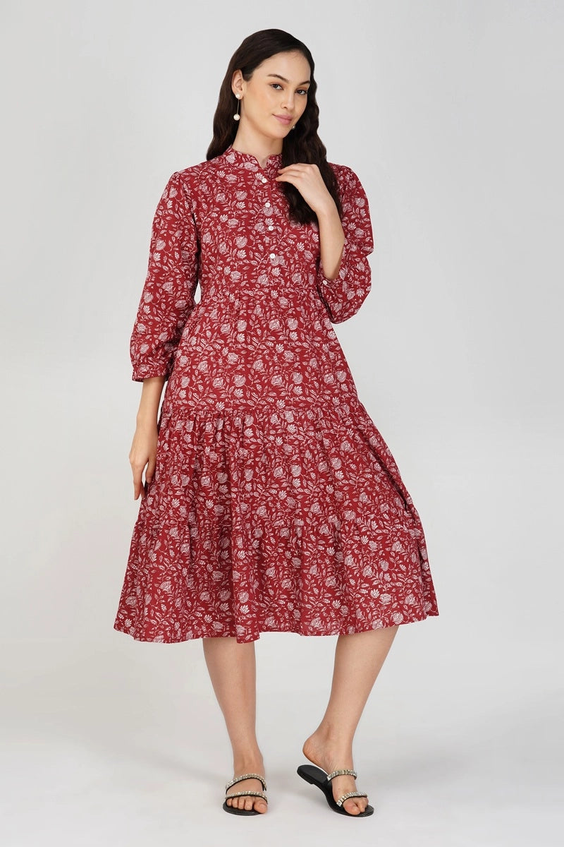 Aurora Cotton Midi Dress