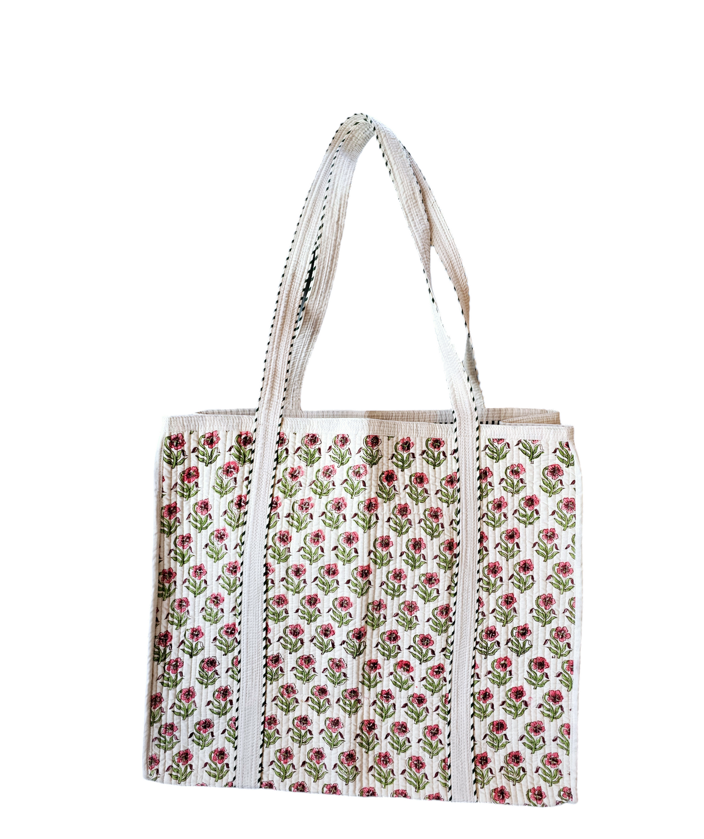 Hibi Quilted Cotton Tote Bag