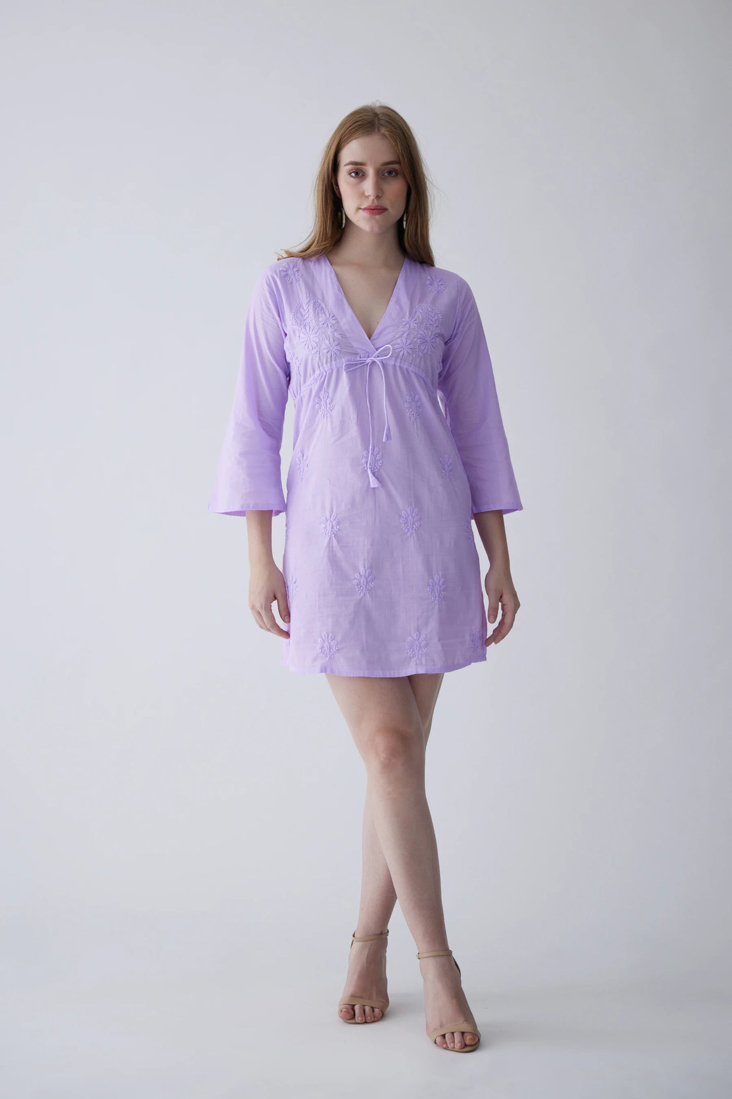 Mulan Cotton V-neck dress