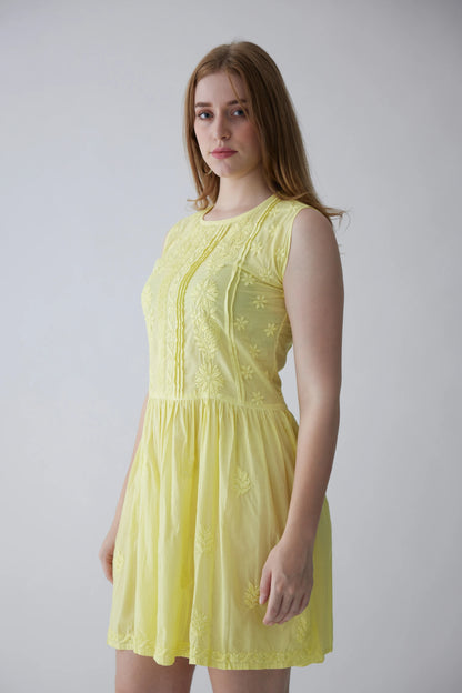 Ariel Cotton round neck dress