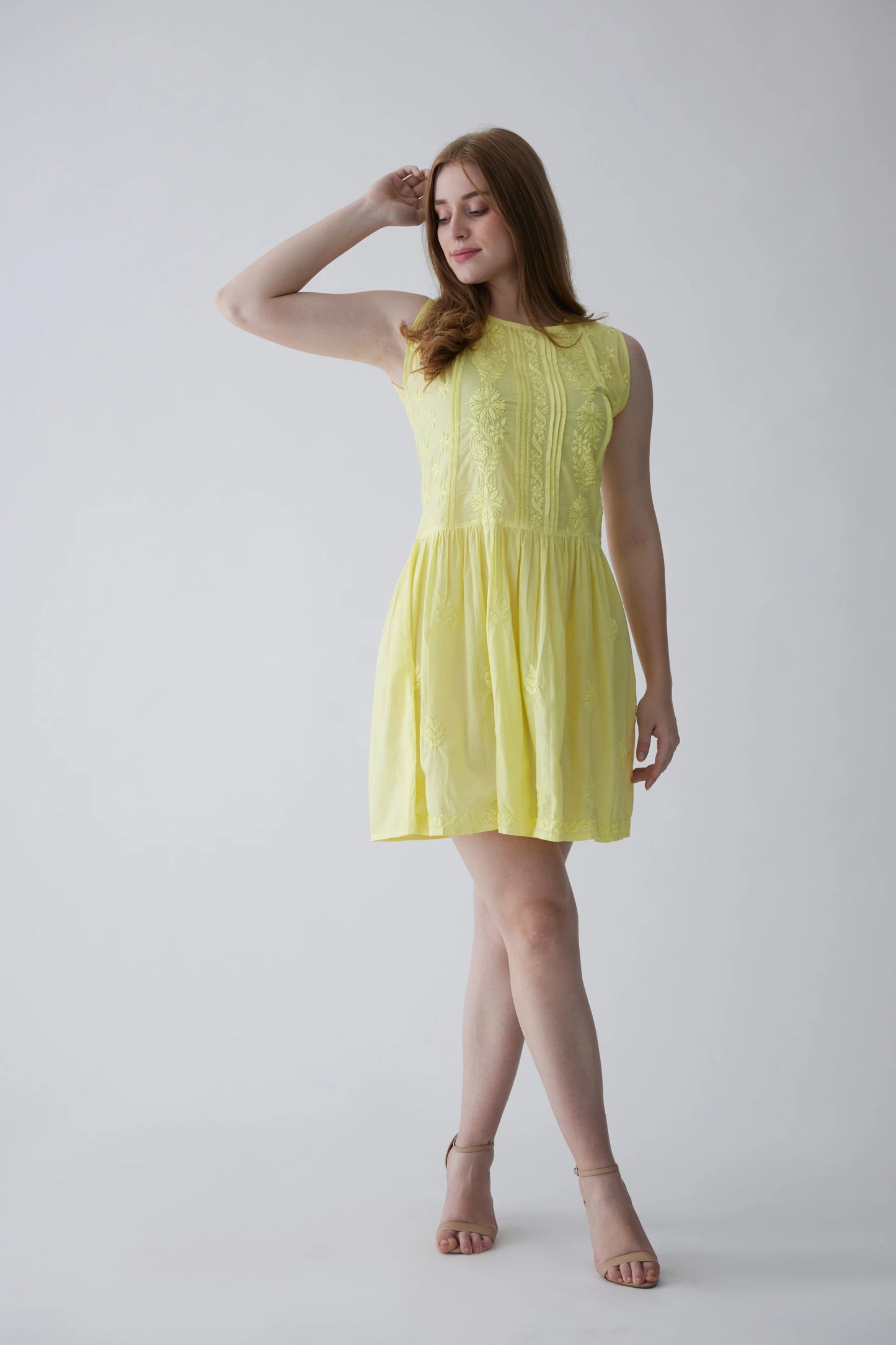 Ariel Cotton round neck dress