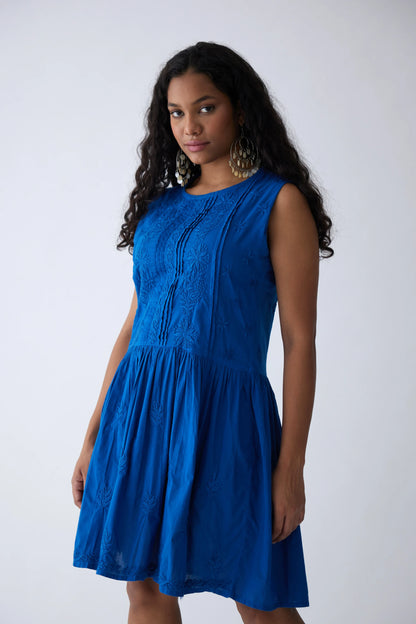 Ariel Cotton round neck dress