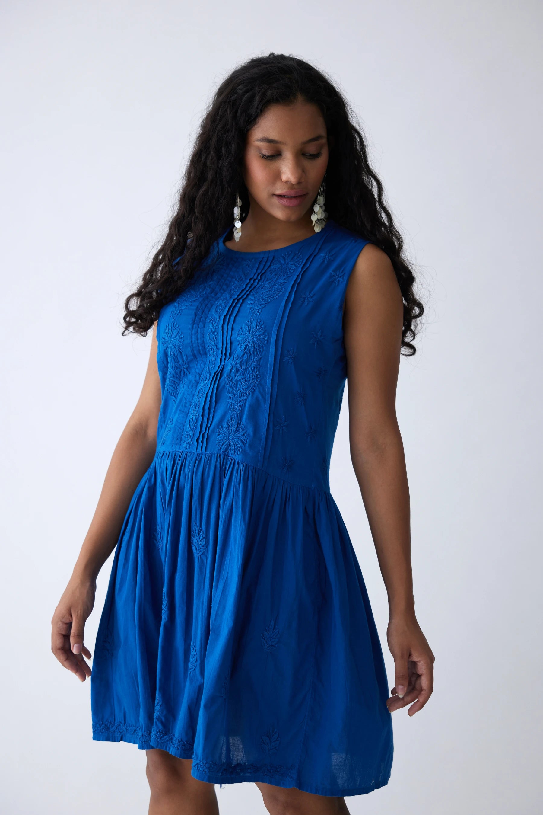 Ariel Cotton round neck dress