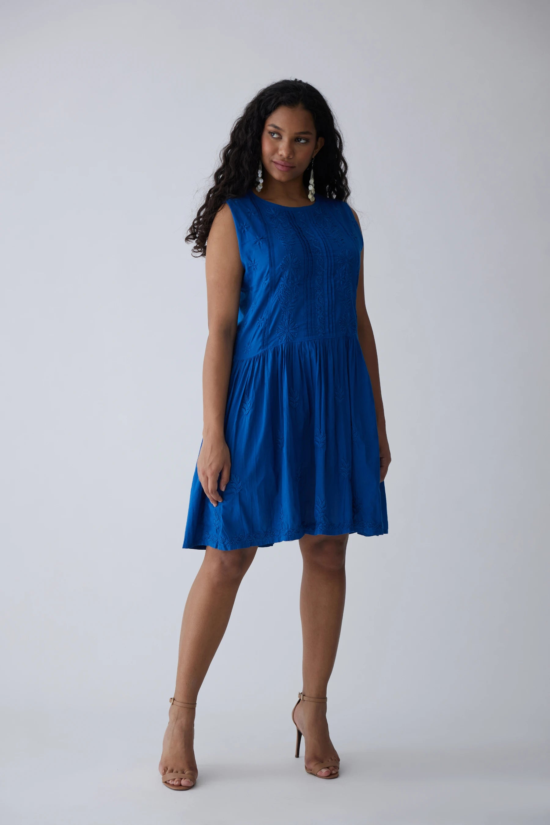 Ariel Cotton round neck dress