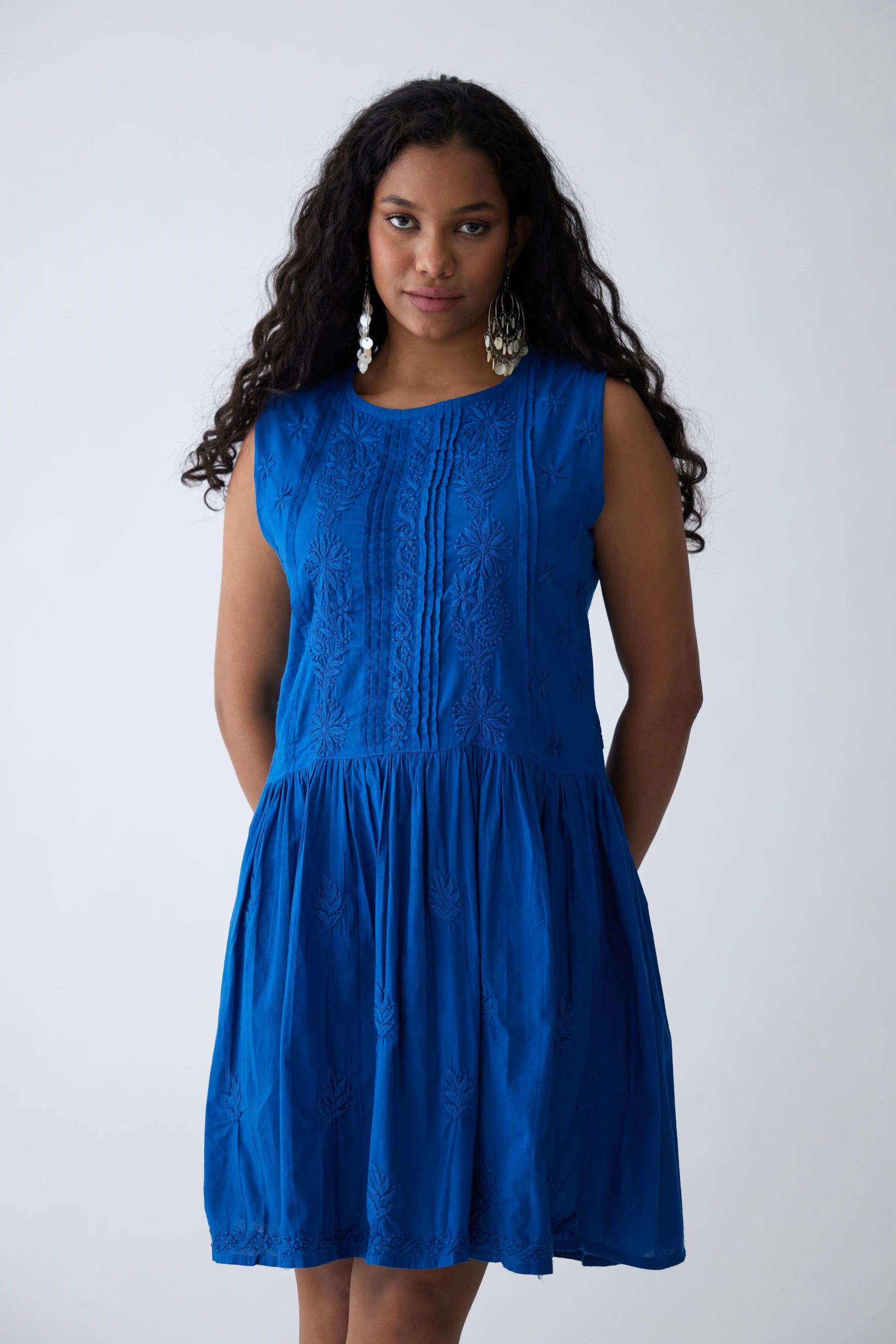 Ariel Cotton round neck dress