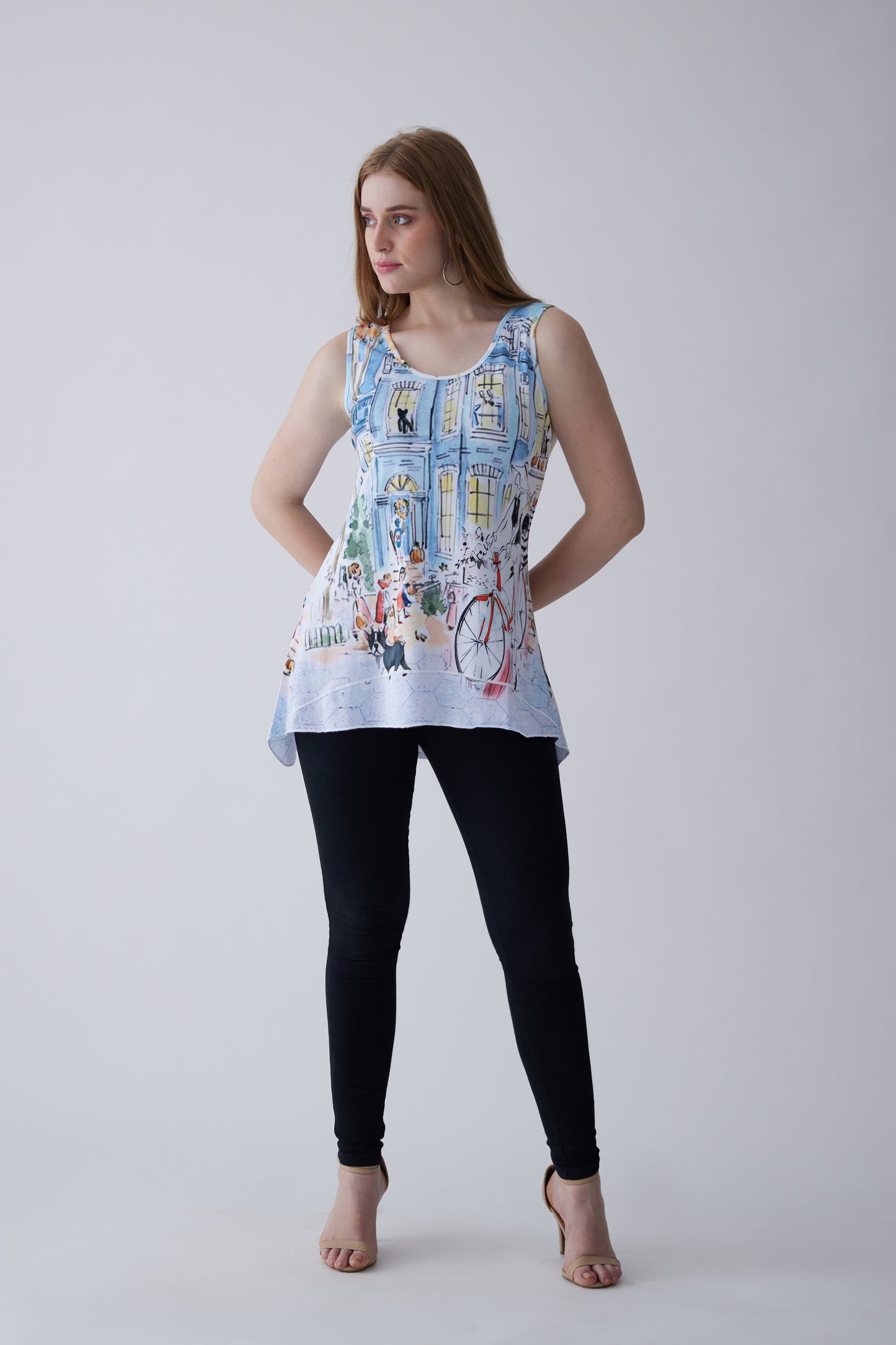 Vue de la ville Cotton sleeveless top