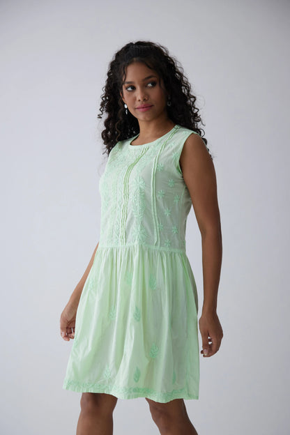 Ariel Cotton round neck dress