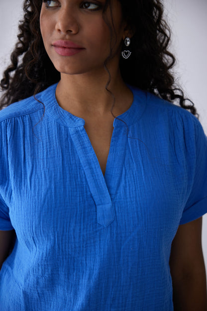 Atlanta Cotton Top - Blue