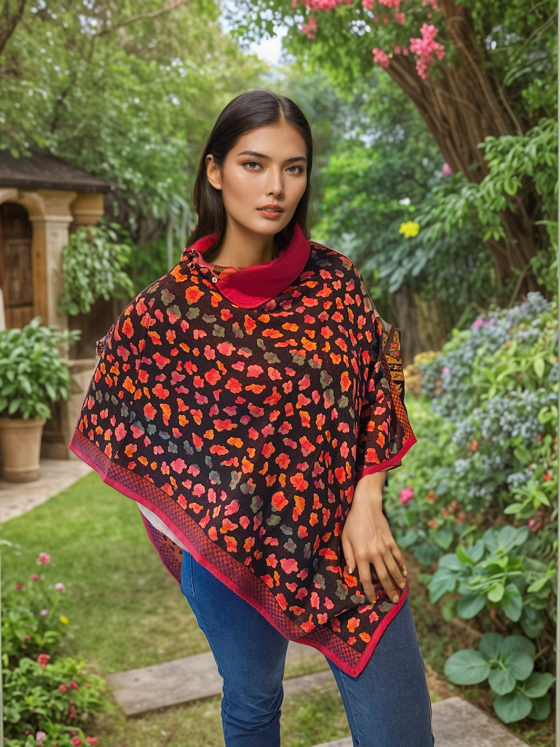 Ruth Wool Blend Poncho